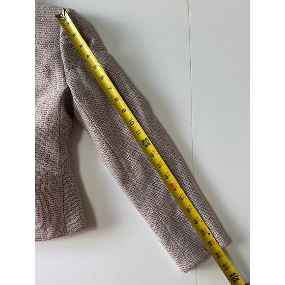 Petite Sophisticate Wool Blend Red & White Pattern Blazer Jacket Size 0 - Picture 15 of 15